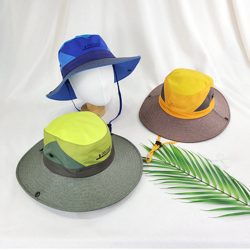 컬러배색 사파리 정글 등산 야외 쿨 벙거지 모자 여행