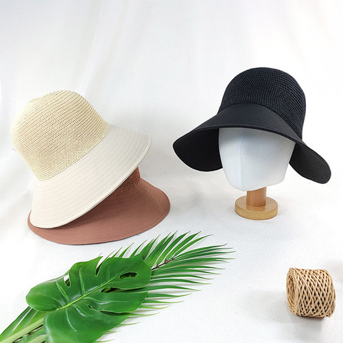 페이퍼믹스 리본 벙거지 여름 썸머 버킷햇 데일리 햇빛 차단 모자