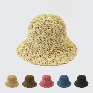 밀짚 지사 여름 벙거지 뜨개 모자