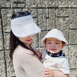 엄마랑 아기랑 대박 썬캡 여름 썬바이저 아동 키즈 세트 모자