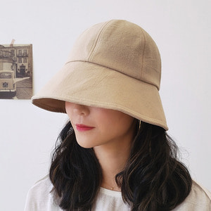 퓨어코튼 벙거지 버킷햇 보넷 여성 여름 면 모자