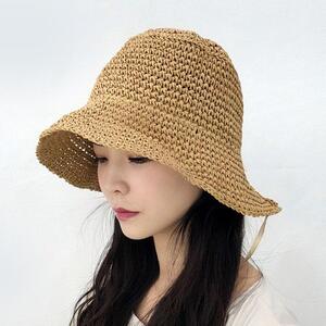 밀짚 끈 보넷 벙거지 버킷햇 여름 여성 여행 모자