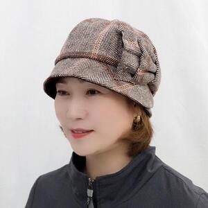 벙거지 버킷햇 중년여성 가을 겨울 체크리본 모자