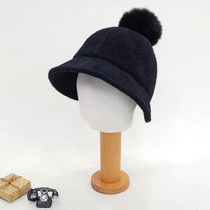 털방울 벙거지 버킷햇 여성 겨울 모자
