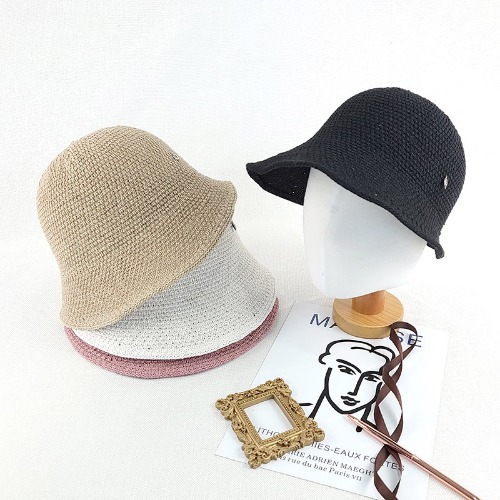 뒷리본 썸머 지사 벙거지 버킷햇 여성 여름 썸머 모자