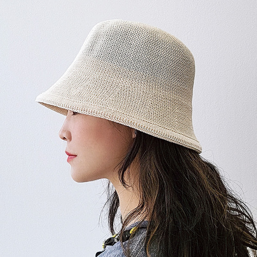 심플니팅 벙거지 버킷햇 니트 여성 보넷 여름 썸머 모자