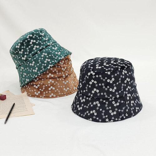 꽃자수 벨벳 벙거지 모자