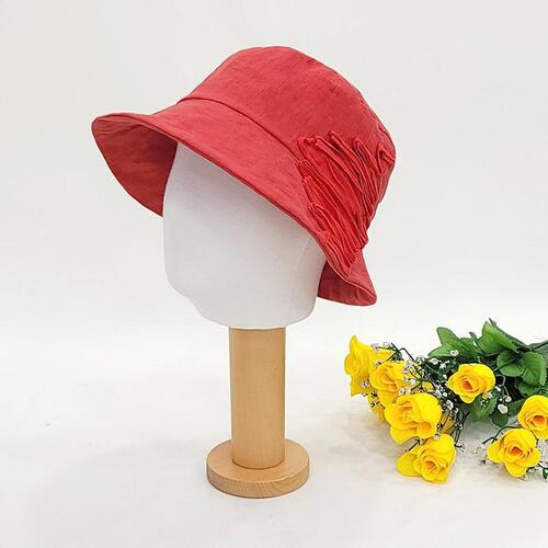 럭셔리주름 벙거지 버킷햇 보넷 중년여성 봄 여름 모자